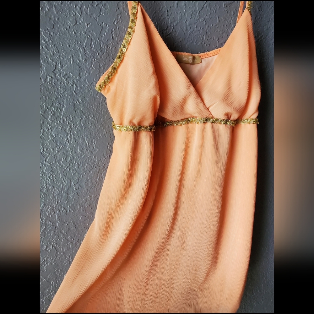 Twenty One feminine apricot flowy camisole